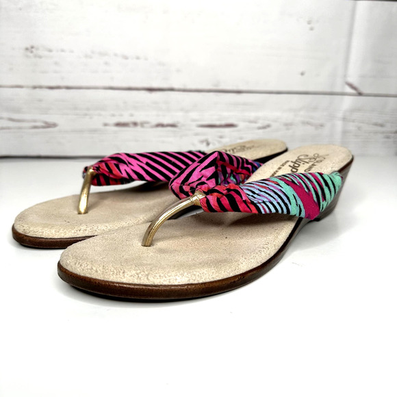 island slipper Shoes - Island Slipper | Farbric Thong Sandal Size 7 Golden Girl Chic | Made in Hawaii